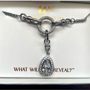 Bomb Party April Birthday 2026 “The Diana Necklace”Diamond CZ/Hematite NIB